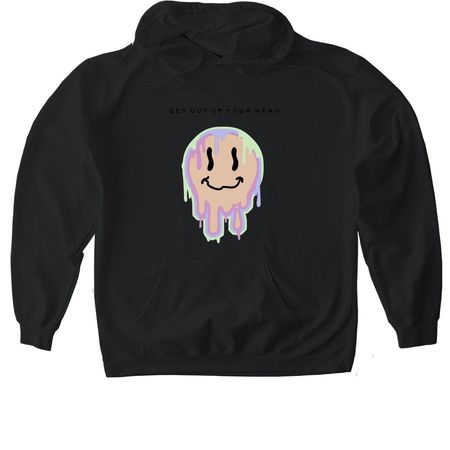 Get Out Of Your Head, a Black Gildan Softstyle Pullover Hoodie