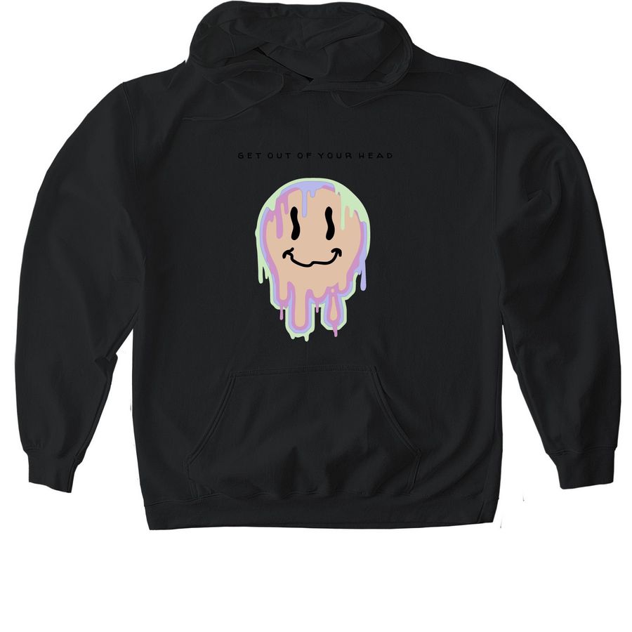 Get Out Of Your Head, a Black Gildan Softstyle Pullover Hoodie