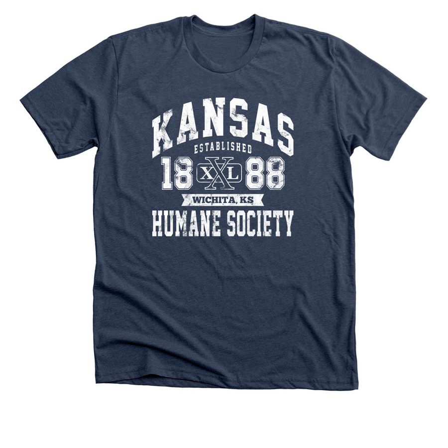 KHS Varsity, a Heather Navy Premium Unisex Tee
