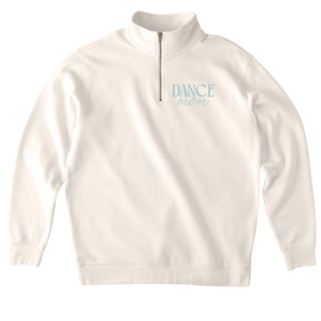 Cream Dance Mom 3/4 Zip, a Bone Midweight Quarter Zip Pullover
