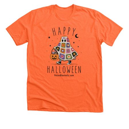 Granny Square Ghost, a Heather Orange Premium Unisex Tee