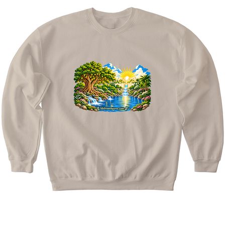 Life From the Tree | Full Color Collection, a Sand Softstyle Crewneck Sweatshirt