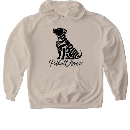 Pitbull Love ?, a Sand Gildan Softstyle Pullover Hoodie