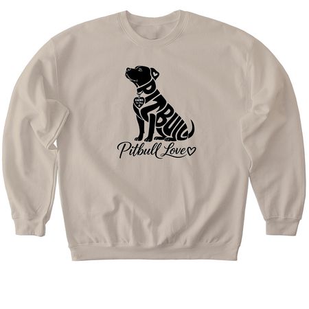 Pitbull Love ?, a Sand Softstyle Crewneck Sweatshirt