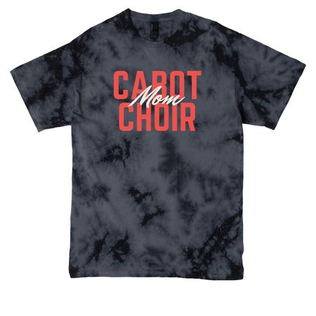 Cabot Choir Mom Tee, a Black Crystal Tie Dye Tee