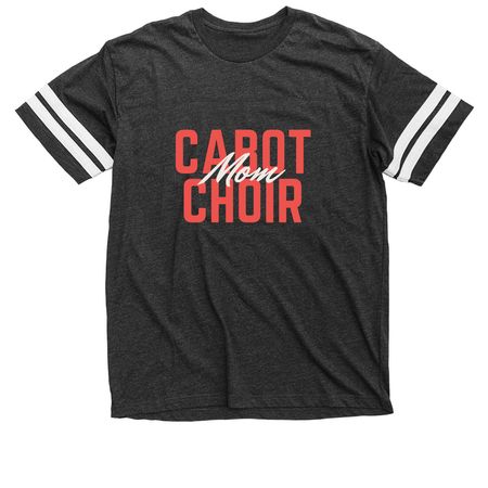 Cabot Choir Mom Tee, a Vintage Smoke / White Football Jersey Tee