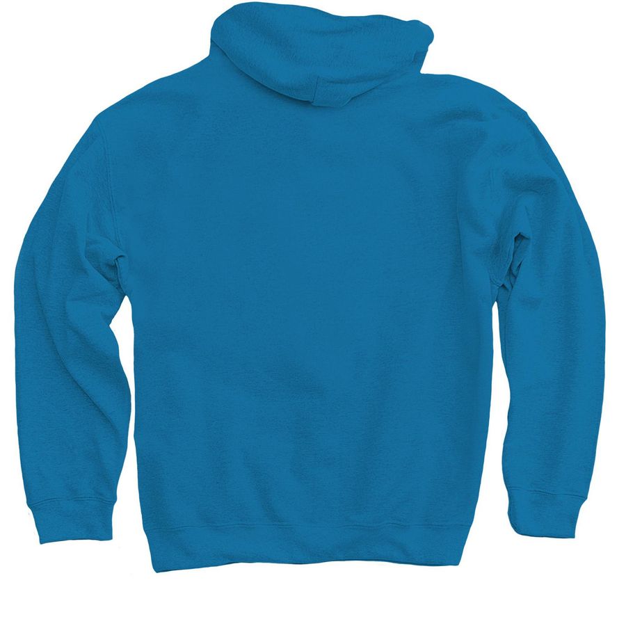 Warm Beach Squatch: Age Out Loud, a Sapphire Pullover Hoodie (back-view)