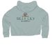 Silly Lily Neutral Logo, a Sage Women?s Lightweight Cropped Hoodie (back-view)