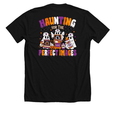 Spooky Sonographer, a Solid Black Blend Premium Unisex Tee