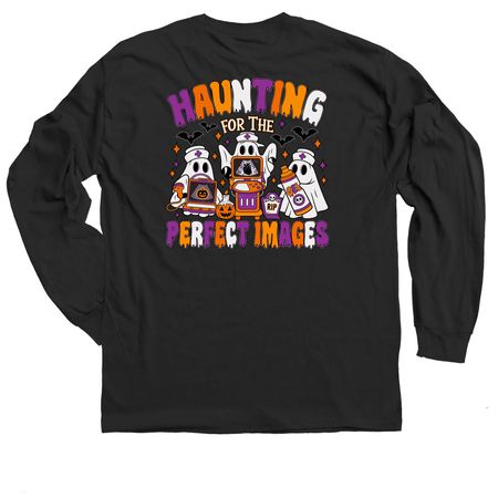 Spooky Sonographer, a Black Classic Long Sleeve Tee