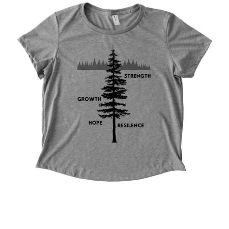 Resilience of the pine., a Aluminum Grey Allmade Eco Triblend Women?s Scoop Neck Tee