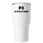 Adventure-Ready, a White Insulated Tumbler (back-view)