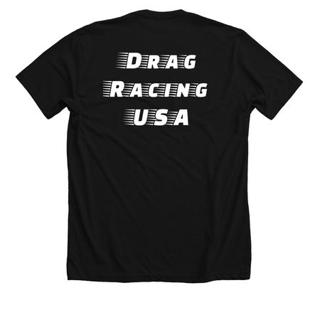 STEPHEN PEARCY Vintage Top Fuel Dragster USA&nbsp;, a Solid Black Blend Premium Unisex Tee (back-view)