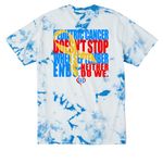 Pediatric Cancer Doesn't End in September, a True Royal Crystal Tie Dye Tee (back-view)