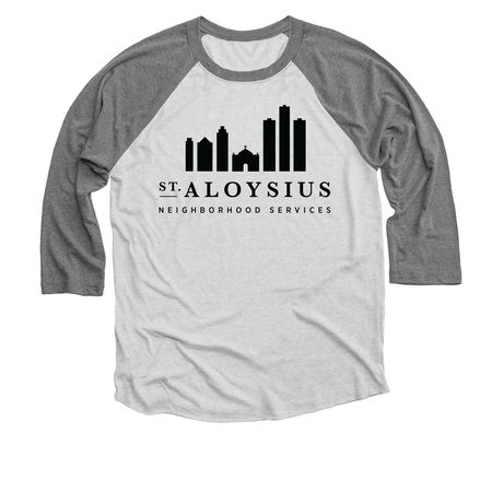Neighborhood Services Volunteer Gear, a Premium Heather and Heather White 3/4 Sleeve Baseball Tee
