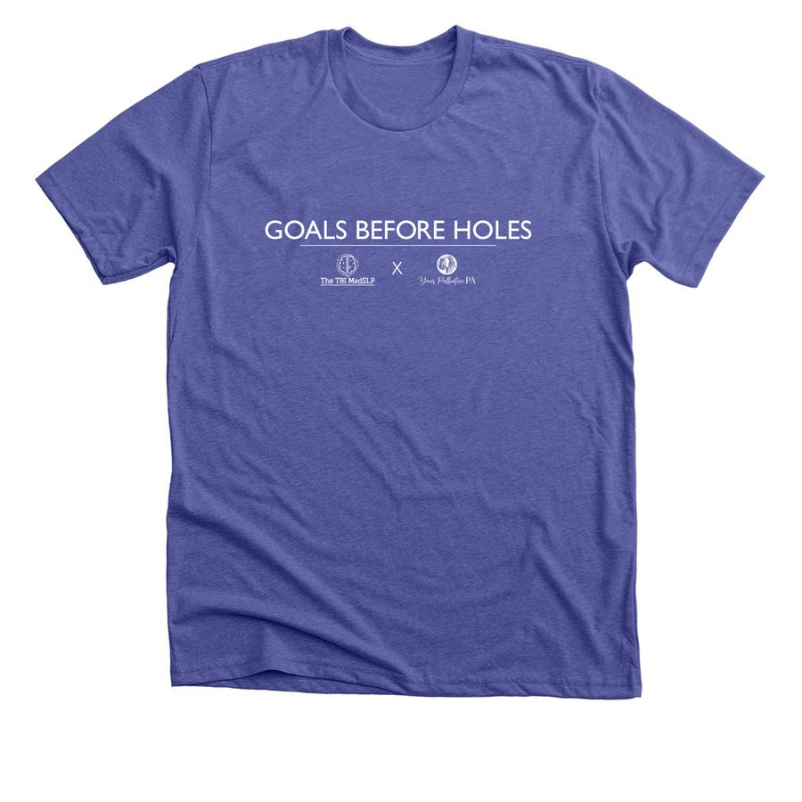 GOALS BEFORE HOLES 2026, a Heather Lapis Premium Unisex Tee