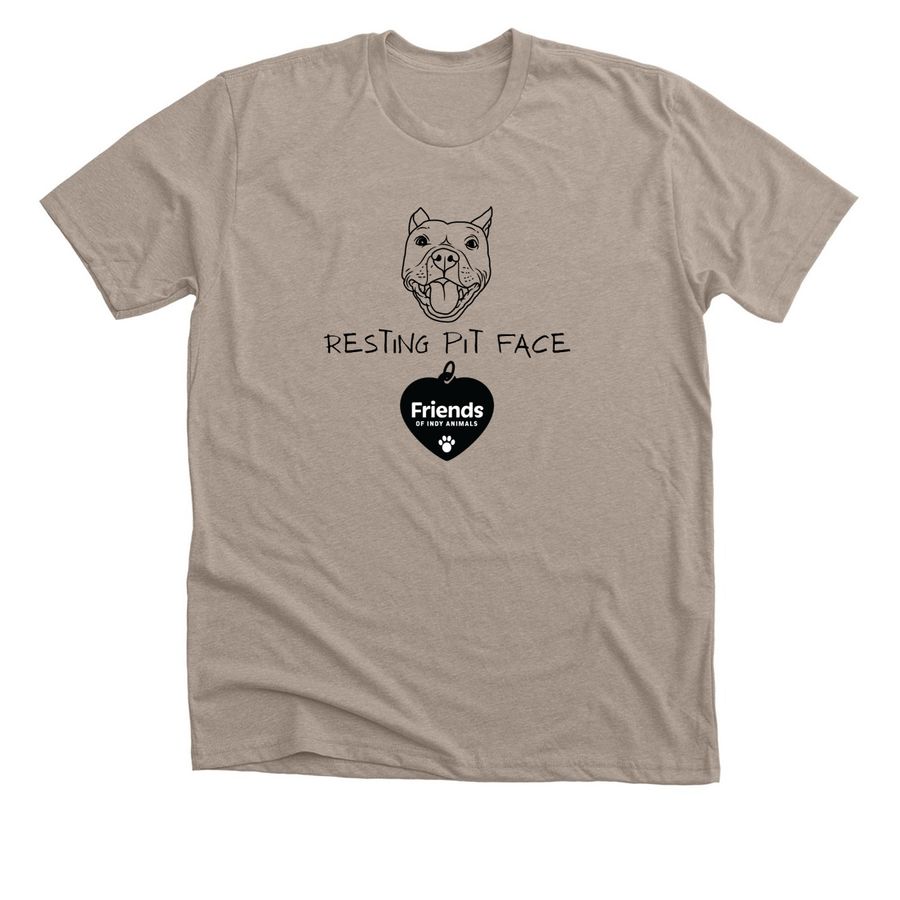 Resting Pit Face, a Heather Stone Premium Unisex Tee