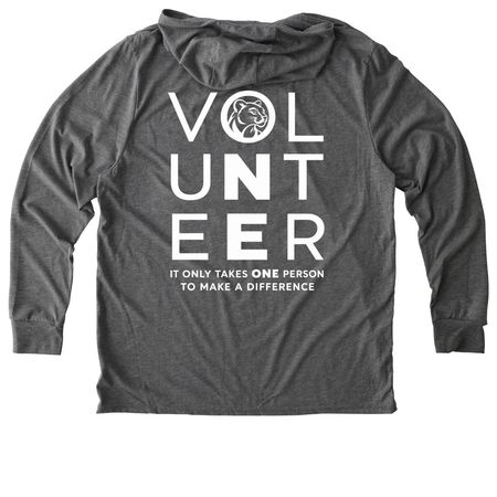 PTO Member: Volunteer, a Aluminum Grey Allmade Eco Triblend Hoodie Tee