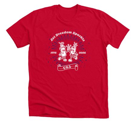 Let Freedom Sparkle! (red shirts), a Solid Red Blend Premium Unisex Tee