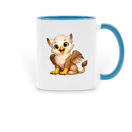 Griffyn Morning, a Light Blue Two-Tone Ceramic Mug