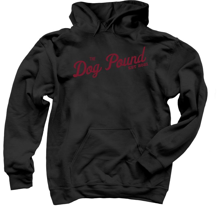 Dog Pound Hoodie, Simple (Team 128), a Black Pullover Hoodie