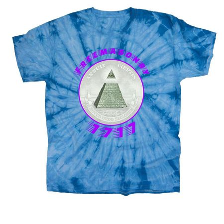 T-shirt Freemasonry, a Baby Blue Classic Tie Dye Tee