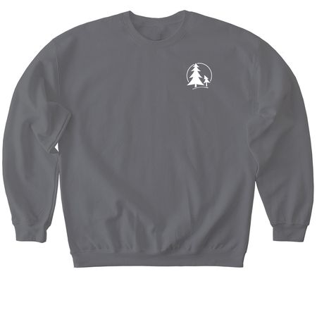 FSF Front and Back Logo, a Charcoal Softstyle Crewneck Sweatshirt