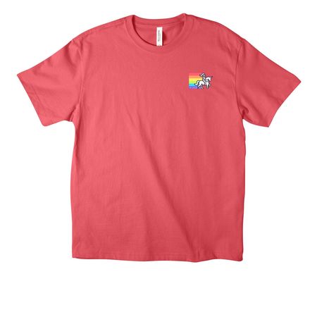 Rainbow Knights [Small Logo], a Vintage Red Unisex Heavyweight Tee