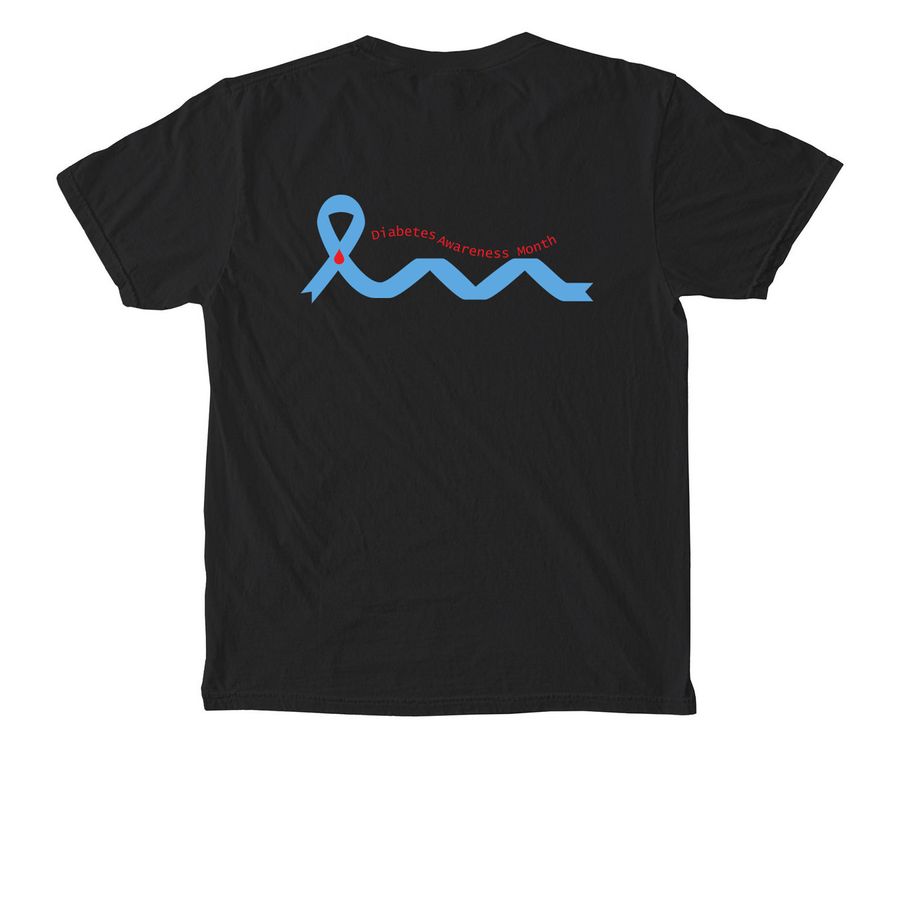 Diabetes Awareness Month, a Black Comfort Colors Pocket Tee