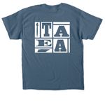 TAEA Square Logo T, a Indigo Blue Classic Unisex Tee (back-view)
