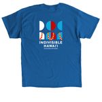Indivisible Hawai'i Official T-Shirts, a Royal Classic Unisex Tee (back-view)