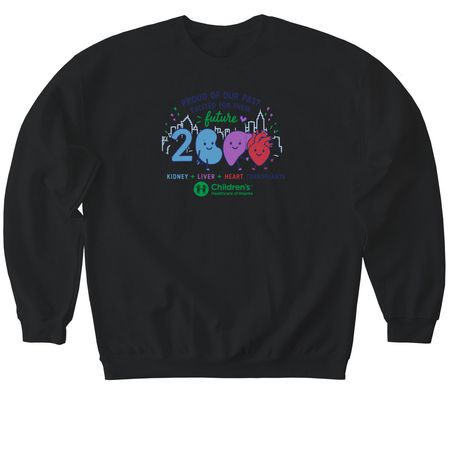 2000 Transplant Celebration, a Black Softstyle Crewneck Sweatshirt