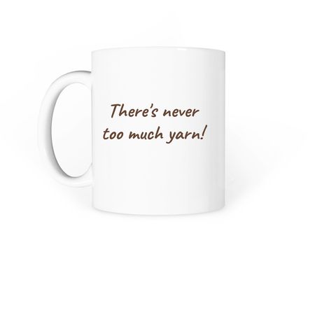 I *heart* Yarn, a White Coffee Mug (back-view)
