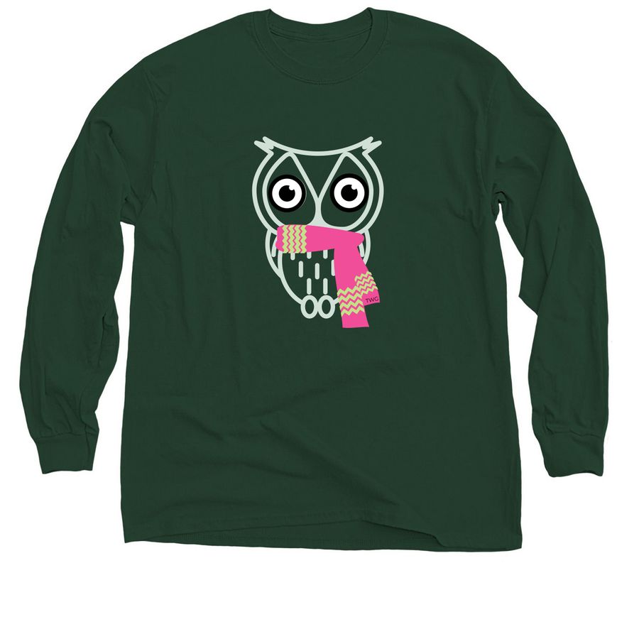 Cozy Owl&nbsp;, a Forest Green Classic Long Sleeve Tee