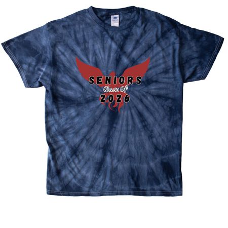 Class of 2026 T Shirt, a Navy Classic Tie Dye Tee