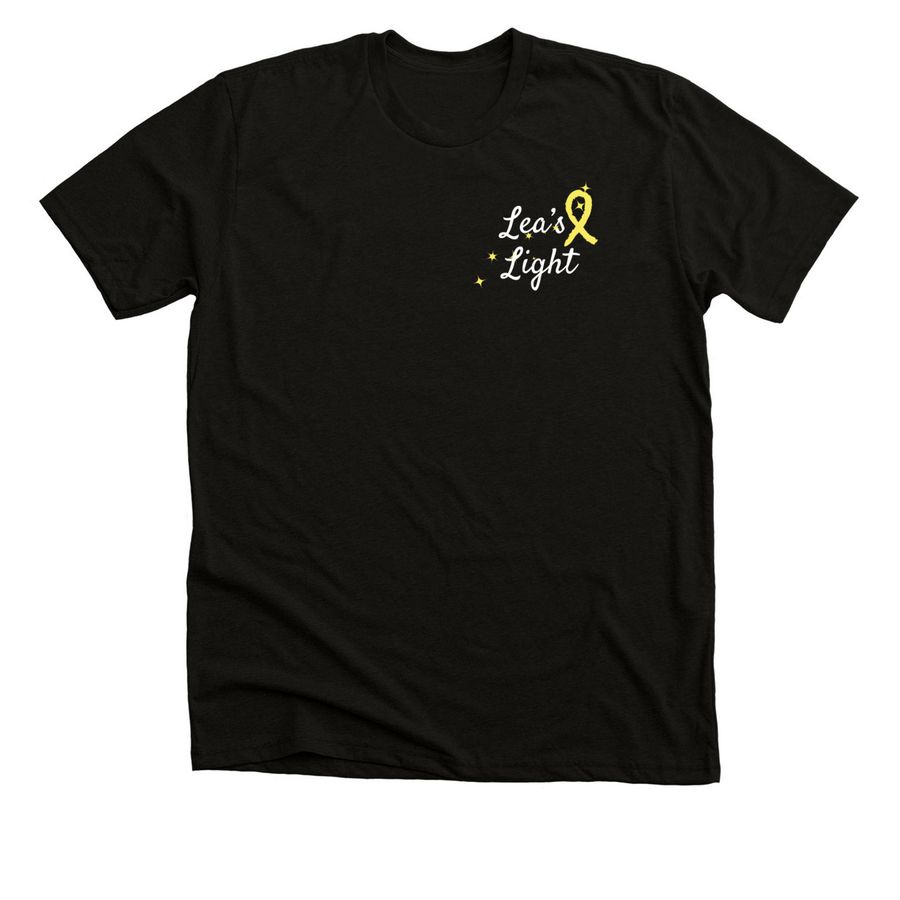 Lea's Light Girl with Dog Tee, a Black Heather Premium Unisex Tee