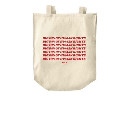 Big Fan of Human Rights Tote, a Natural Over-the-Shoulder Shopping Tote Bag