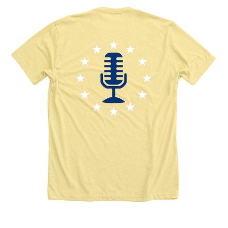 CHAT Shirt&nbsp;, a Heather Yellow Gold Premium Unisex Tee (back-view)