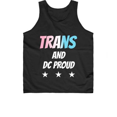 Trans and DC Proud, a Black Classic Unisex Tank Top