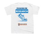 2026 SurgOnc Race for Research, a White Youth Unisex Tee (back-view)