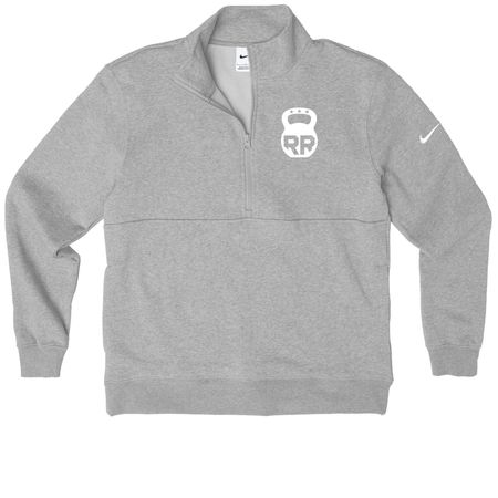 Response Ready Nike Quarter Zip, a Dark Grey Heather Nike Club Fleece Half Zip Pullover