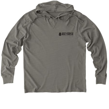 2026 Box Turtle Conservation Symposium, a Driftwood Grey Allmade Organic Cotton Mineral Dye Hoodie Tee