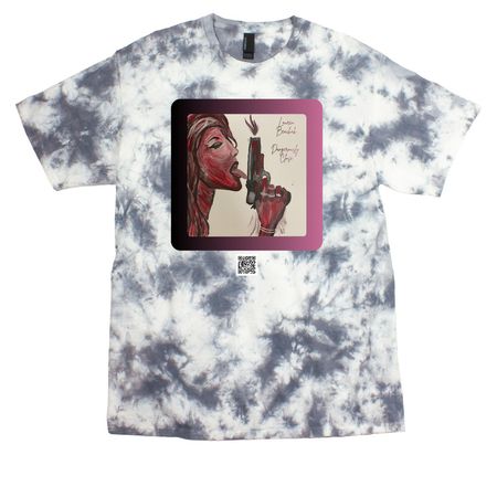 Dangerously Close Clothes - One Sided, a Grey Crystal Tie Dye Tee