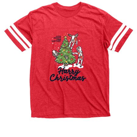 Harry Christmas!, a Vintage Red / White Football Jersey Tee