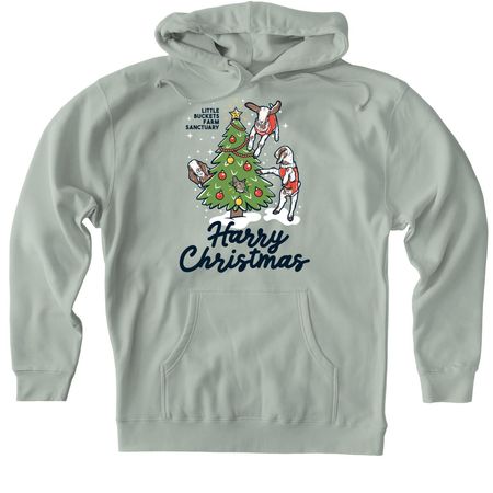 Harry Christmas!, a Dusty Sage Heavyweight Pullover Hoodie