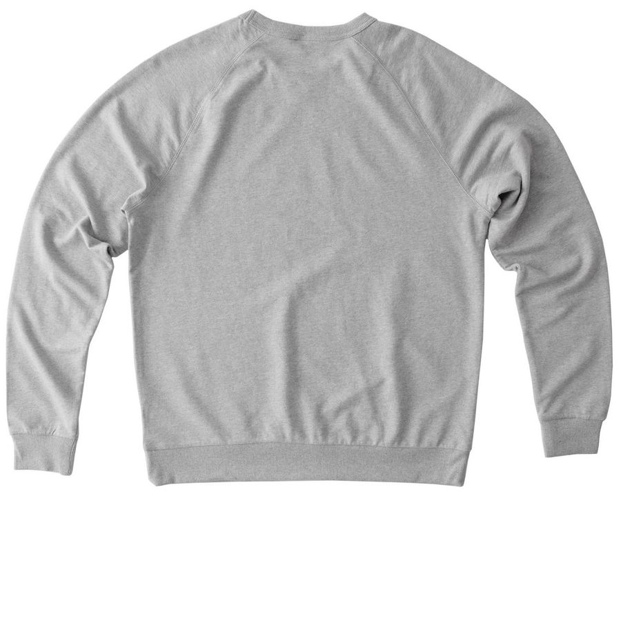 Limited Edition Anniversary - Organic, a Granite Grey Heather Allmade Organic French Terry Crewneck Sweatshirt (back-view)