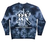 MRVS - Tie Dye, a Black Tie Dye Crewneck Sweatshirt (back-view)
