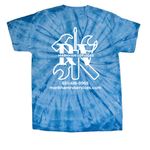 MRVS - Tie Dye, a Baby Blue Classic Tie Dye Tee (back-view)