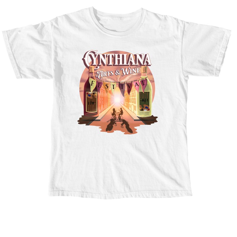 Cynthiana Arts & Wine Festival Tee, a White Comfort Colors Unisex Tee