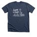 Hometown Happy, a Heather Navy Premium Unisex Tee